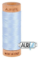 Aurifil Mako 80wt Cotton 274 m 300 yd. spool - 2710 Light Robins Egg Aurifil Mako 80wt Cotton 274 m 300 yd. spool - 2710 Light Robins Egg