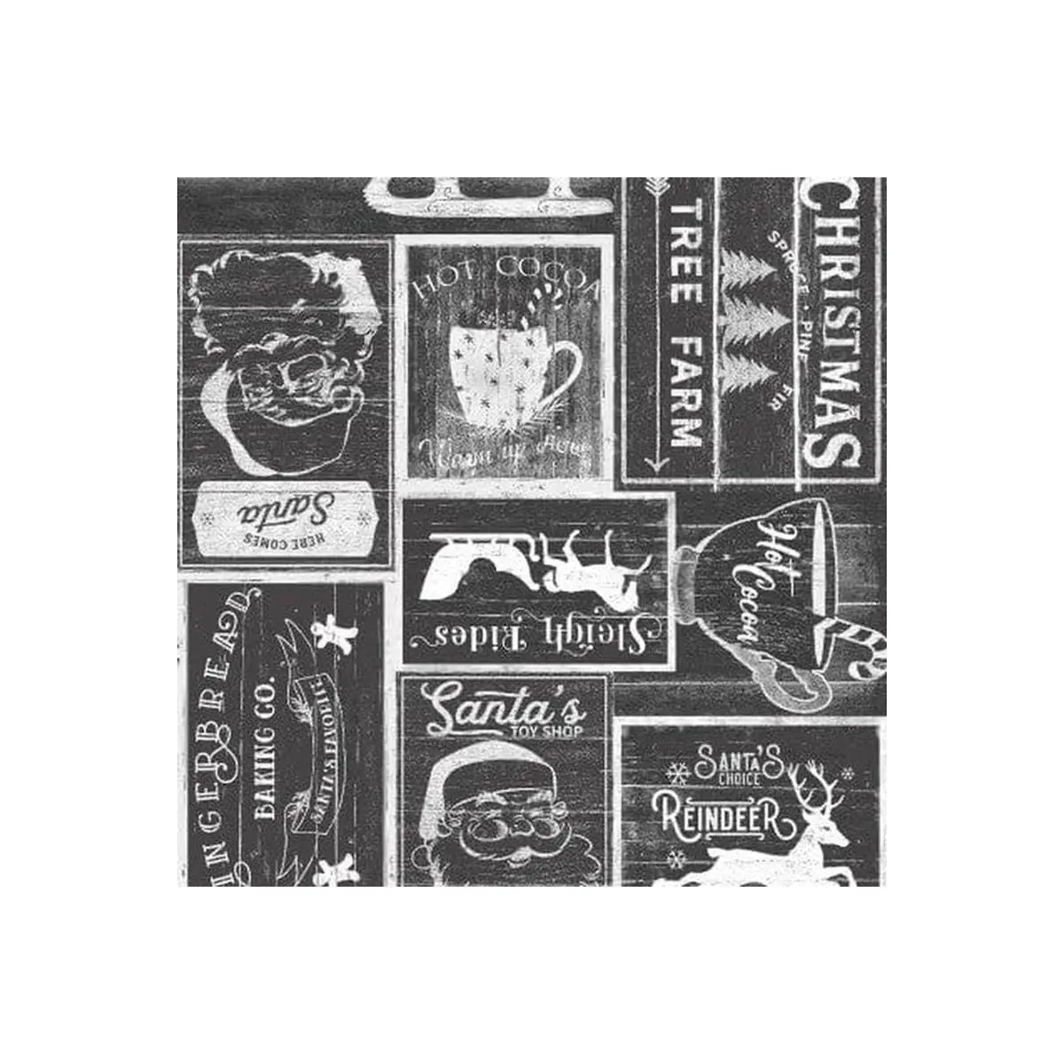 A Christmas To Remember Vintage Patch - 19527-Charcoal A Christmas To Remember Vintage Patch - 19527-Charcoal