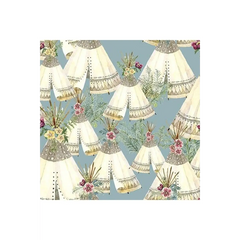 Fabric, Forest Friends Tee Pee - 18675-Blue Fabric, Forest Friends Tee Pee - 18675-Blue