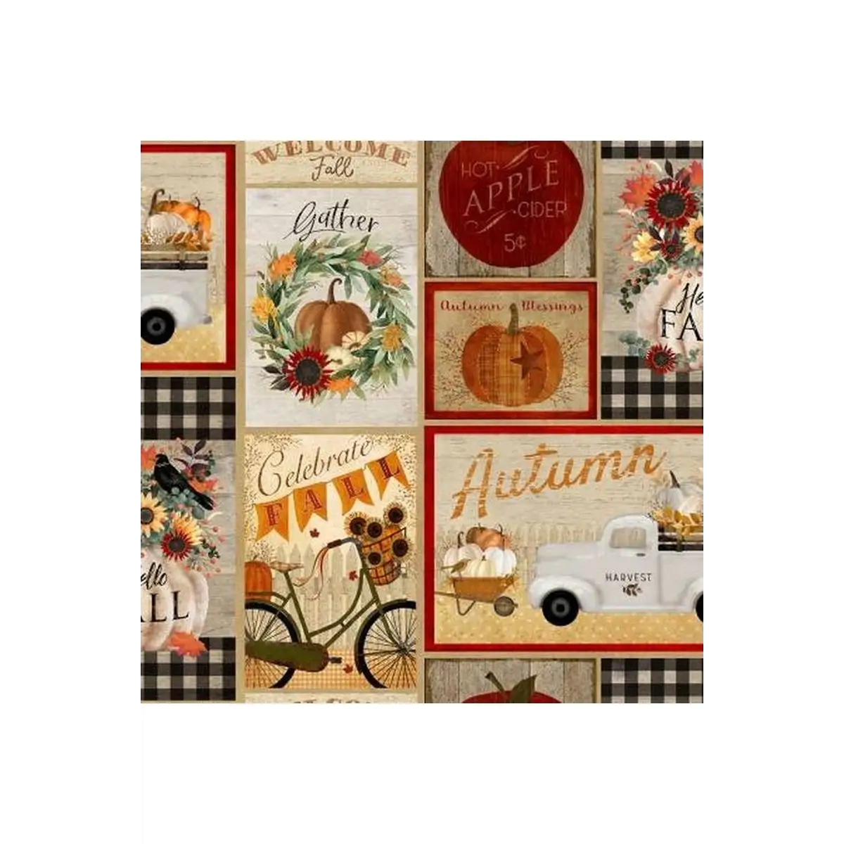 Happy Fall Multi Patchwork Happy Fall Multi Patchwork