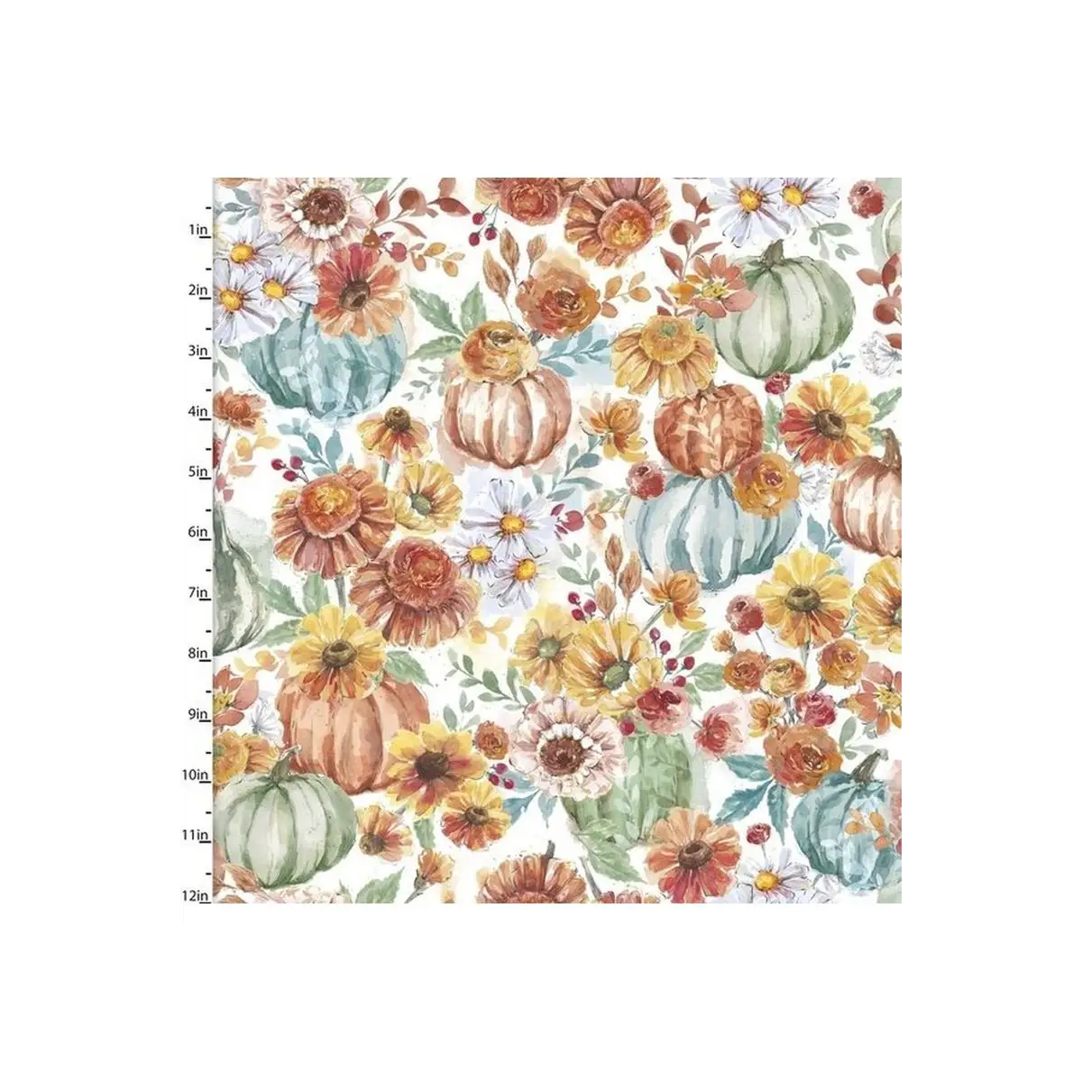 Fabric, 3 Wishes Fabrics, Happy Harvest Collection - Harvest Garden Fabric, 3 Wishes Fabrics, Happy Harvest Collection - Harvest Garden