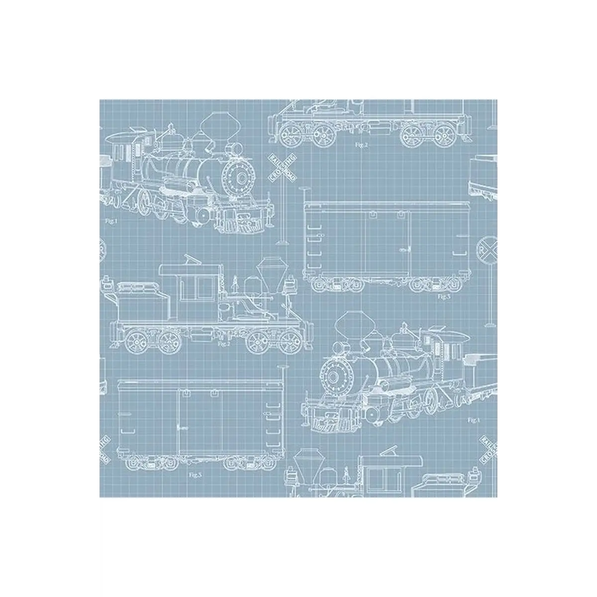 Steam in the Spring Blueprints - 18717-Blue Steam in the Spring Blueprints - 18717-Blue