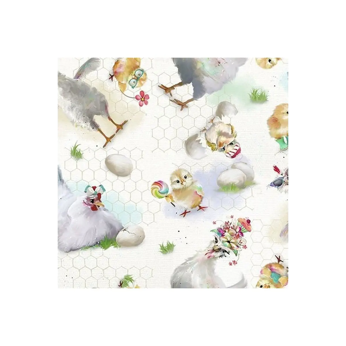 Welcome to the Funny Farm Chickens - 18733-White Welcome to the Funny Farm Chickens - 18733-White