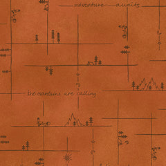 3136-35 Rust || The Mountains are Calling (Sold By 1/2 Meter) 3136-35 Rust || The Mountains are Calling (Sold By 1/2 Meter)