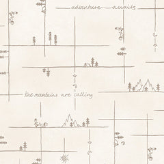 3136-44 Cream || The Mountains are Calling (Sold By 1/2 Meter) 3136-44 Cream || The Mountains are Calling (Sold By 1/2 Meter)