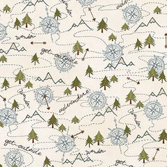 3138-44 Cream || The Mountains are Calling (Sold By 1/2 Meter) 3138-44 Cream || The Mountains are Calling (Sold By 1/2 Meter)