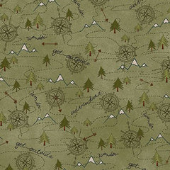 3138-66 Green || The Mountains are Calling (Sold By 1/2 Meter) 3138-66 Green || The Mountains are Calling (Sold By 1/2 Meter)
