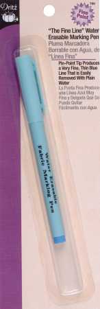 Dritz Fine Line Water Erasable Marking Pen-Blue