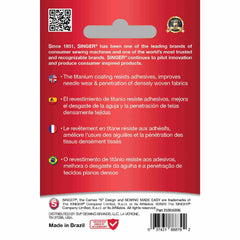 SINGER® Titanium Universal Needles 90/14 5-Pack SINGER® Titanium Universal Needles 90/14 5-Pack