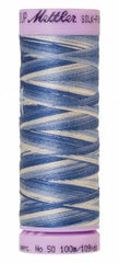 Mettler Silk-Finish 50wt Variegated Cotton Thread 109yd/100M Clear Sky Mettler Silk-Finish 50wt Variegated Cotton Thread 109yd/100M Clear Sky