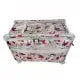 Tutto 1XL Sewing Machine Trolley Rose Gray with Pink Daisies Gray Frame