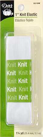 Dritz White Knit Elastic 1in x 1-1/4yds