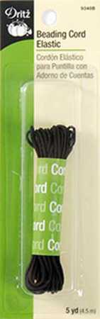 Dritz Black Beading Cord Elastic 5yds