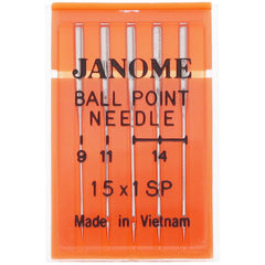 Ball Point Needles 15x1 (5pk), Janome #99021 Ball Point Needles 15x1 (5pk), Janome #99021