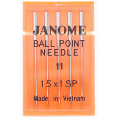 Ball Point Needles 15x1 (5pk), Janome #99021 Ball Point Needles 15x1 (5pk), Janome #99021