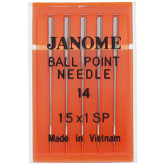 Ball Point Needles 15x1 (5pk), Janome #99021 Ball Point Needles 15x1 (5pk), Janome #99021