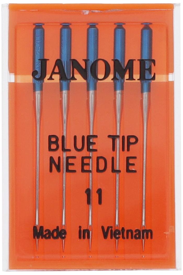 Janome Blue Tip Needles, Size 11, 5pk, #990311000 Janome Blue Tip Needles, Size 11, 5pk, #990311000