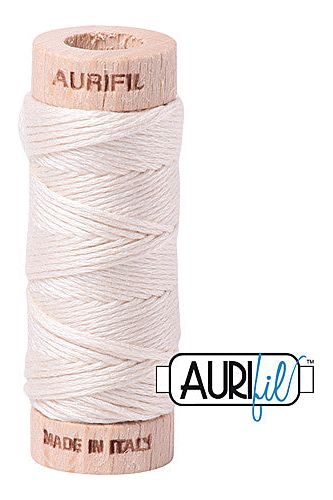 Aurifil Mako Cotton 6-Strand Floss 16 m 18 yd. spool - 2000 Light Sand Aurifil Mako Cotton 6-Strand Floss 16 m 18 yd. spool - 2000 Light Sand