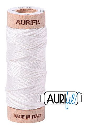 Aurifil Mako Cotton 6-Strand Floss 16 m 18 yd. spool - 2021 Natural White Aurifil Mako Cotton 6-Strand Floss 16 m 18 yd. spool - 2021 Natural White