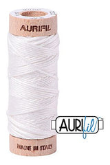 Aurifil Mako Cotton 6-Strand Floss 16 m 18 yd. spool - 2021 Natural White Aurifil Mako Cotton 6-Strand Floss 16 m 18 yd. spool - 2021 Natural White