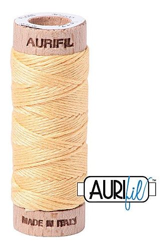 Aurifil Mako Cotton 6-Strand Floss 16 m 18 yd. spool - 2130 Medium Butter Aurifil Mako Cotton 6-Strand Floss 16 m 18 yd. spool - 2130 Medium Butter