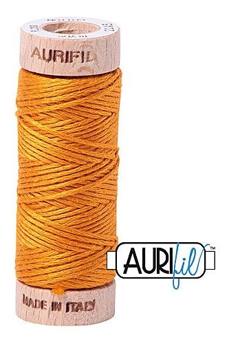Aurifil Mako Cotton 6-Strand Floss 16 m 18 yd. spool - 2145 Yellow Orange Aurifil Mako Cotton 6-Strand Floss 16 m 18 yd. spool - 2145 Yellow Orange