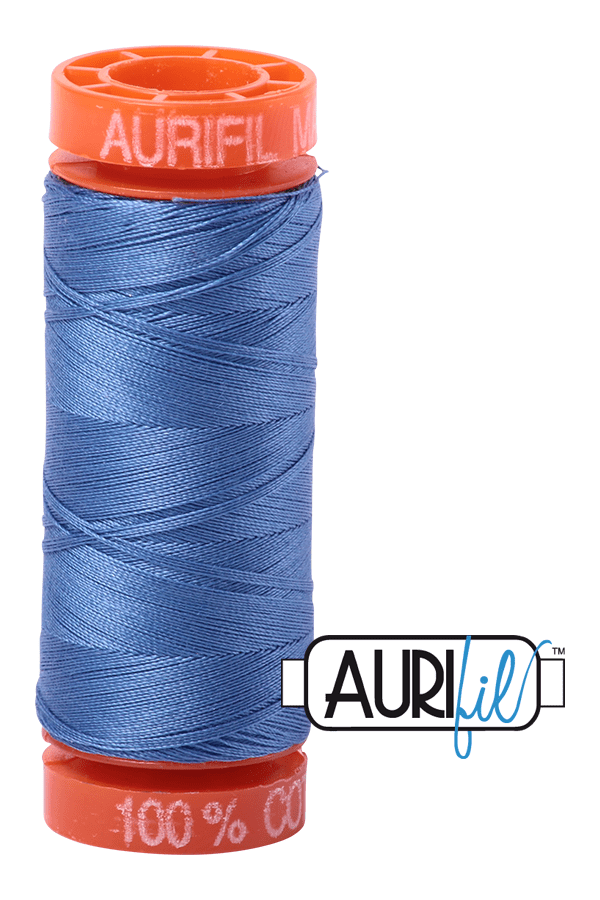 Aurifil Mako 50wt Cotton 200 m 220 yd. spool - 1128 Light Blue Violet Aurifil Mako 50wt Cotton 200 m 220 yd. spool - 1128 Light Blue Violet
