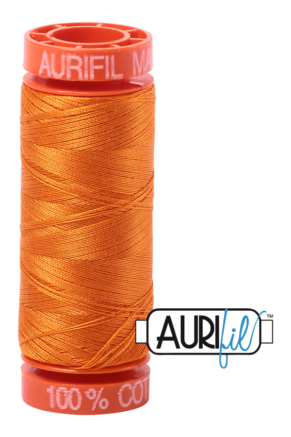 Aurifil Mako 50wt Cotton 200 m 220 yd. spool - 1133 Bright Orange Aurifil Mako 50wt Cotton 200 m 220 yd. spool - 1133 Bright Orange