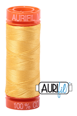 Aurifil Mako 50wt Cotton 200 m 220 yd. spool - 1135 Pale Yellow Aurifil Mako 50wt Cotton 200 m 220 yd. spool - 1135 Pale Yellow