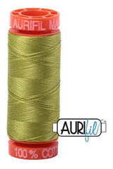 Aurifil Mako 50wt Cotton 200 m 220 yd. spool - 1147 Light Leaf Green Aurifil Mako 50wt Cotton 200 m 220 yd. spool - 1147 Light Leaf Green