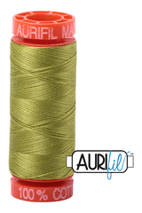 Aurifil Mako 50wt Cotton 200 m 220 yd. spool - 1147 Light Leaf Green Aurifil Mako 50wt Cotton 200 m 220 yd. spool - 1147 Light Leaf Green