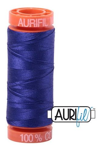 Aurifil Mako 50wt Cotton 200 m 220 yd. spool - 1200 Blue Violet Aurifil Mako 50wt Cotton 200 m 220 yd. spool - 1200 Blue Violet