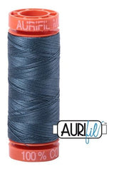 Aurifil Mako 50wt Cotton 200 m 220 yd. spool - 1310 Medium Blue Grey Aurifil Mako 50wt Cotton 200 m 220 yd. spool - 1310 Medium Blue Grey