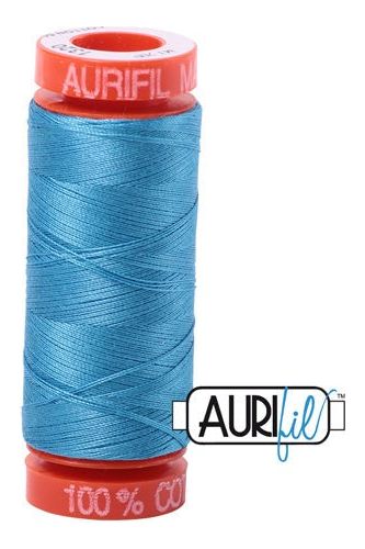Aurifil Mako 50wt Cotton 200 m 220 yd. spool - 1320 Bright Teal Aurifil Mako 50wt Cotton 200 m 220 yd. spool - 1320 Bright Teal