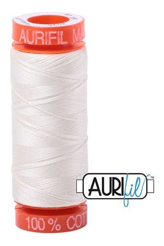 Aurifil Mako 50wt Cotton 200 m 220 yd. spool - 2026 Chalk Aurifil Mako 50wt Cotton 200 m 220 yd. spool - 2026 Chalk