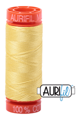 Aurifil Mako 50wt Cotton 200 m 220 yd. spool - 2115 Lemon Aurifil Mako 50wt Cotton 200 m 220 yd. spool - 2115 Lemon