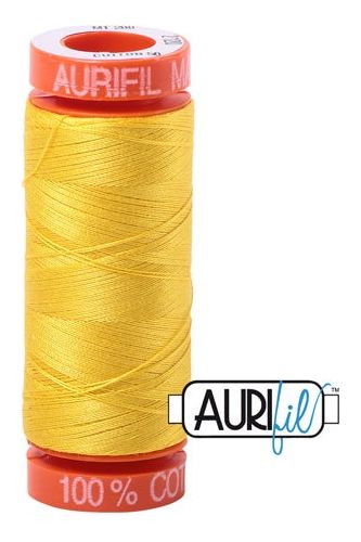 Aurifil Mako 50wt Cotton 200 m 220 yd. spool - 2120 Canary Aurifil Mako 50wt Cotton 200 m 220 yd. spool - 2120 Canary