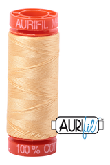 Aurifil Mako 50wt Cotton 200 m 220 yd. spool - 2130 Medium Butter Aurifil Mako 50wt Cotton 200 m 220 yd. spool - 2130 Medium Butter