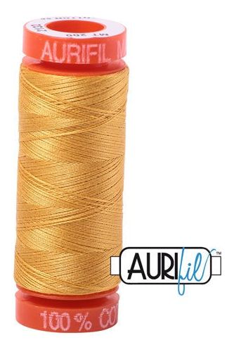 Aurifil Mako 50wt Cotton 200 m 220 yd. spool - 2132 Tarnished Gold Aurifil Mako 50wt Cotton 200 m 220 yd. spool - 2132 Tarnished Gold