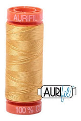 Aurifil Mako 50wt Cotton 200 m 220 yd. spool - 2134 Spun Gold Aurifil Mako 50wt Cotton 200 m 220 yd. spool - 2134 Spun Gold