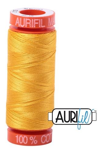 Aurifil Mako 50wt Cotton 200 m 220 yd. spool - 2135 Yellow Aurifil Mako 50wt Cotton 200 m 220 yd. spool - 2135 Yellow