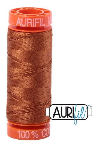 Aurifil Mako 50wt Cotton 200 m 220 yd. spool - 2155 Cinnamon Aurifil Mako 50wt Cotton 200 m 220 yd. spool - 2155 Cinnamon