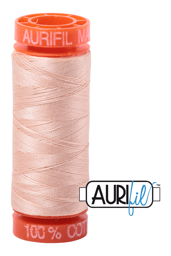 Aurifil Mako 50wt Cotton 200 m 220 yd. spool - 2205 Apricot Aurifil Mako 50wt Cotton 200 m 220 yd. spool - 2205 Apricot