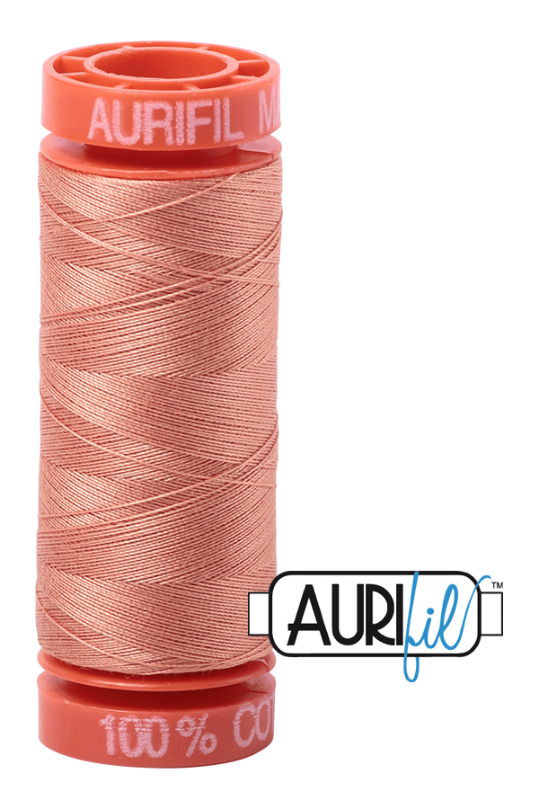 Aurifil Mako 50wt Cotton 200 m 220 yd. spool - 2215 Peach Aurifil Mako 50wt Cotton 200 m 220 yd. spool - 2215 Peach