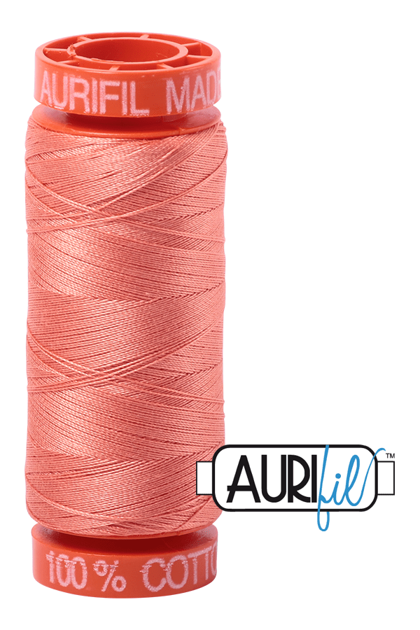 Aurifil Mako 50wt Cotton 200 m 220 yd. spool - 2220 Light Salmon Aurifil Mako 50wt Cotton 200 m 220 yd. spool - 2220 Light Salmon