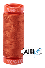 Aurifil Mako 50wt Cotton 200 m 220 yd. spool - 2240 Rusty Orange Aurifil Mako 50wt Cotton 200 m 220 yd. spool - 2240 Rusty Orange