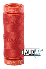 Aurifil Mako 50wt Cotton 200 m 220 yd. spool - 2245 Red Orange Aurifil Mako 50wt Cotton 200 m 220 yd. spool - 2245 Red Orange