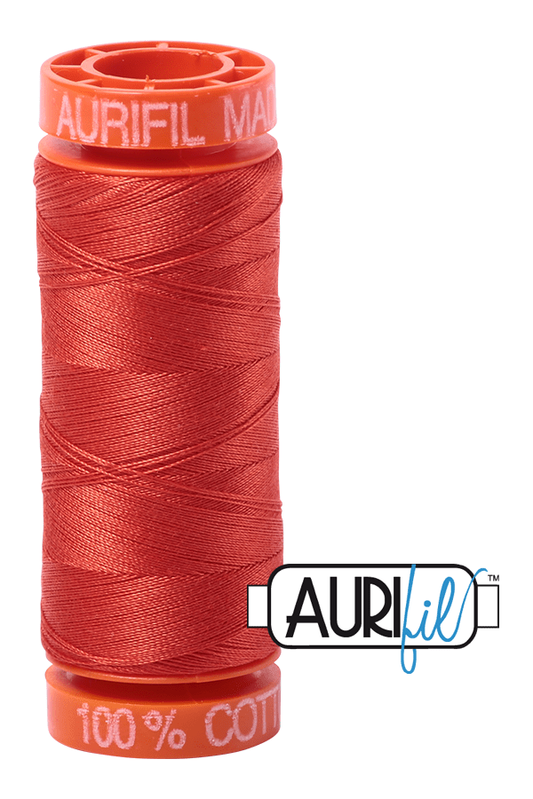 Aurifil Mako 50wt Cotton 200 m 220 yd. spool - 2245 Red Orange Aurifil Mako 50wt Cotton 200 m 220 yd. spool - 2245 Red Orange