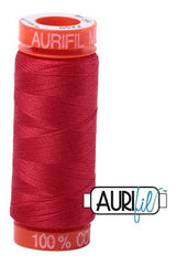 Aurifil Mako 50wt Cotton 200 m 220 yd. spool - 2250 Red Aurifil Mako 50wt Cotton 200 m 220 yd. spool - 2250 Red