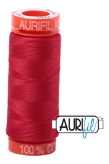 Aurifil Mako 50wt Cotton 200 m 220 yd. spool - 2250 Red Aurifil Mako 50wt Cotton 200 m 220 yd. spool - 2250 Red